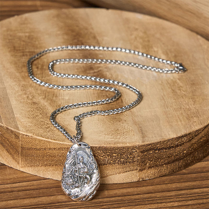 Buddha Stones Collier pendentif en cuivre Kṣitigarbha Dizang Bodhisattva Compassion - image 10