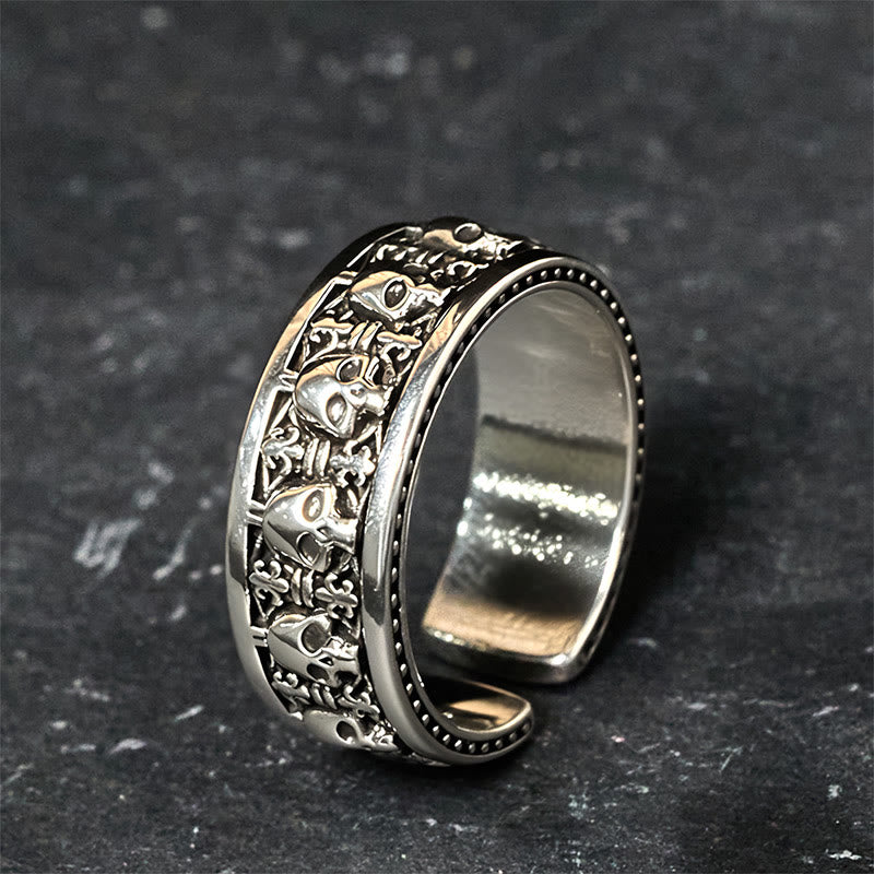 Bague en cuivre représentant un crâne du Seigneur de la forêt des cadavres, Buddha Stones , Nouveau départ - Crâne de cuivre - image 0