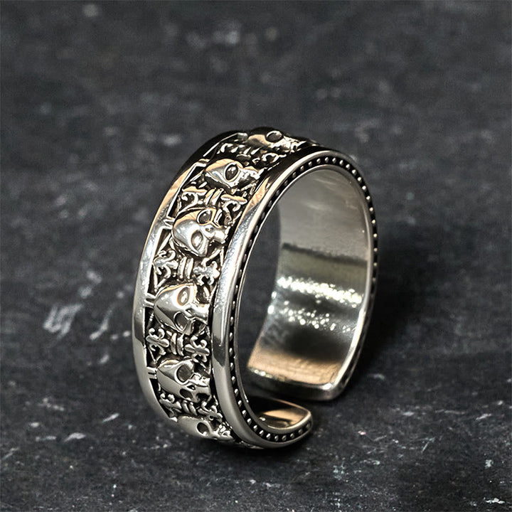 Bague en cuivre représentant un crâne du Seigneur de la forêt des cadavres, Buddha Stones , Nouveau départ - Crâne de cuivre - image 0