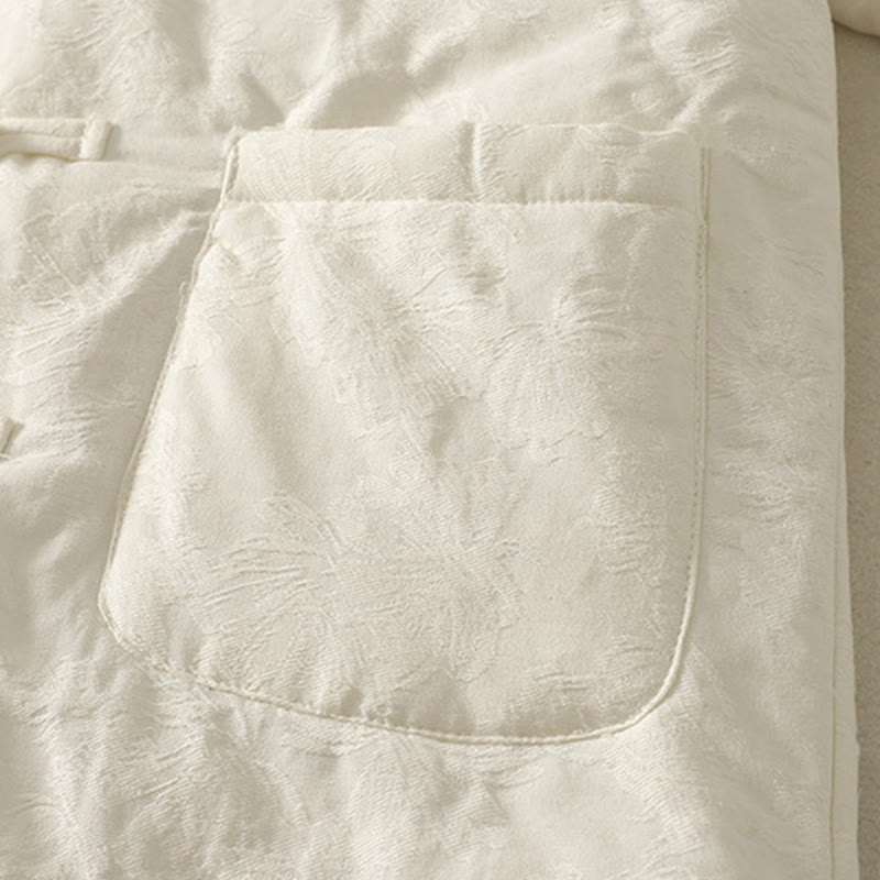 Veste en coton à manches longues et poches pour femme , couleur unie, motif grenouille et boutons - image 11