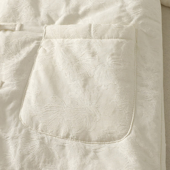 Veste en coton à manches longues et poches pour femme , couleur unie, motif grenouille et boutons - image 11