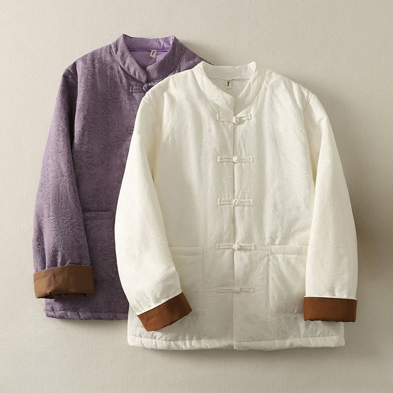 Veste en coton à manches longues et poches pour femme , couleur unie, motif grenouille et boutons - image 15