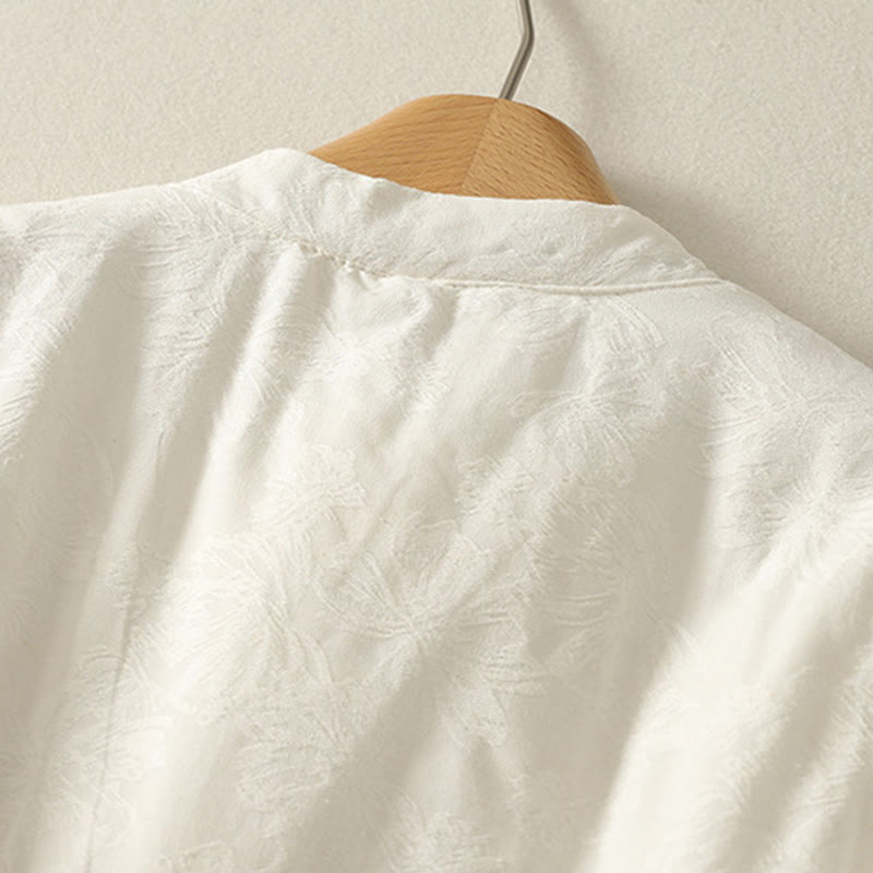 Veste en coton à manches longues et poches pour femme , couleur unie, motif grenouille et boutons - image 8