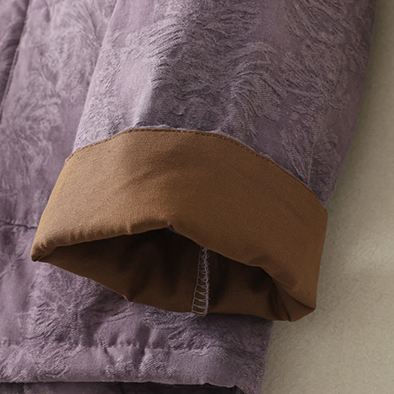 Veste en coton à manches longues et poches pour femme , couleur unie, motif grenouille et boutons - image 3