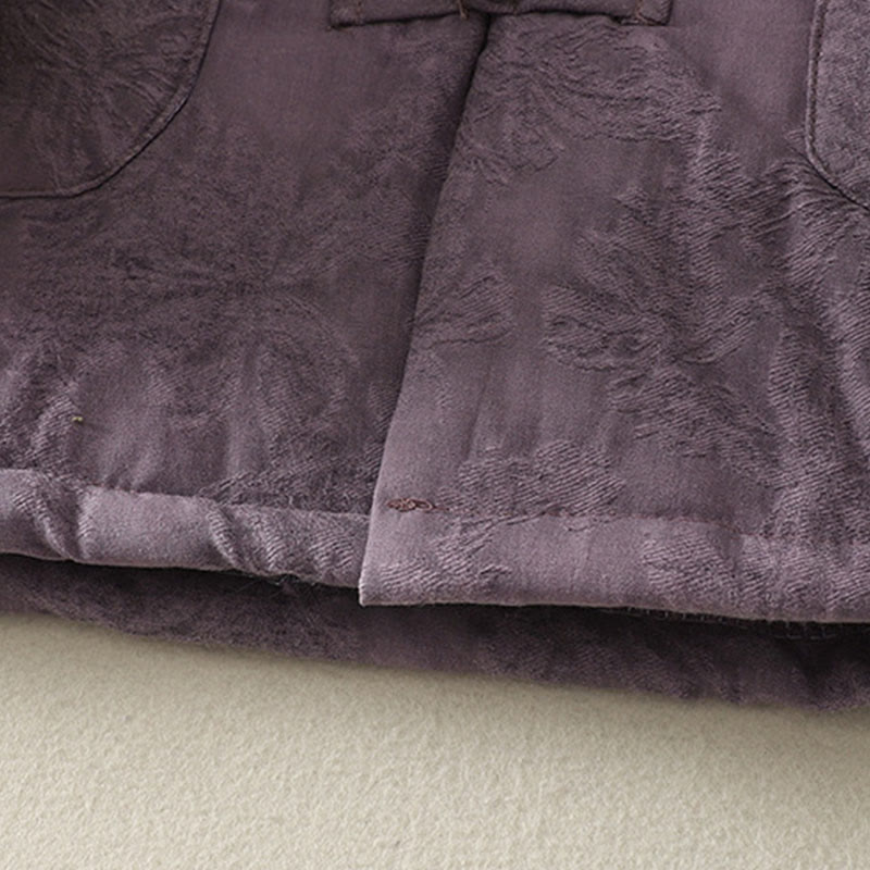 Veste en coton à manches longues et poches pour femme , couleur unie, motif grenouille et boutons - image 4