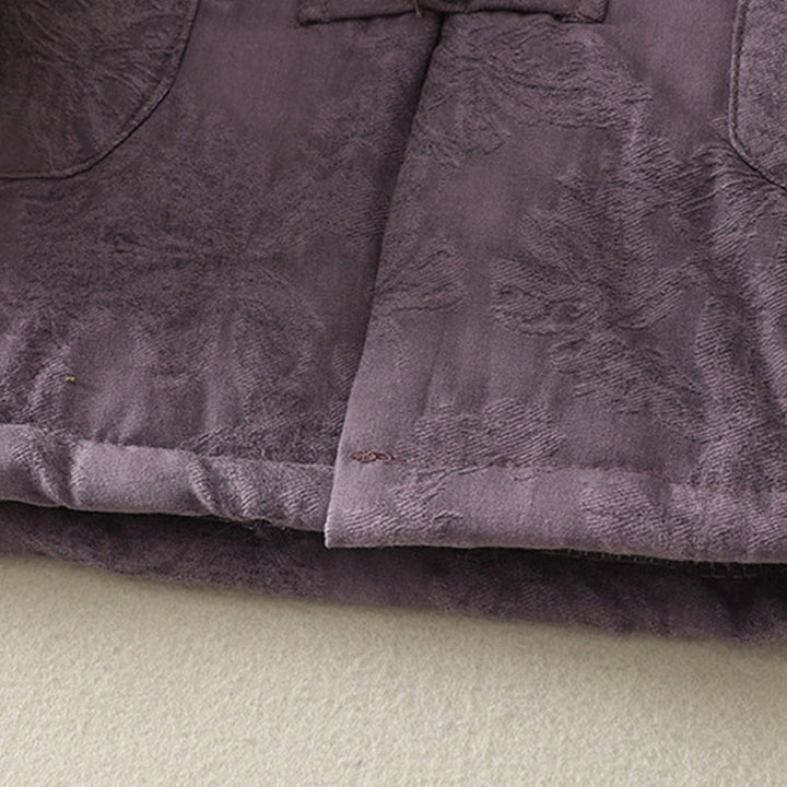 Veste en coton à manches longues et poches pour femme , couleur unie, motif grenouille et boutons - image 4