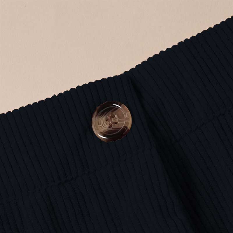 Pantalon droit décontracté en velours côtelé Buddha Stones pour femme avec poches - image 11