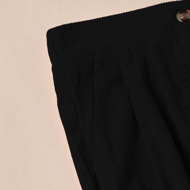 Pantalon droit décontracté en velours côtelé Buddha Stones pour femme avec poches - image 8