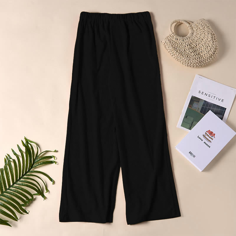 Pantalon droit décontracté en velours côtelé Buddha Stones pour femme avec poches - image 8