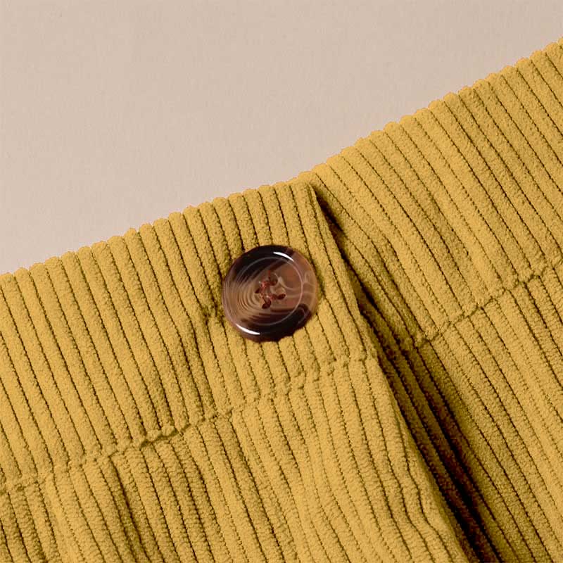 Pantalon droit décontracté en velours côtelé Buddha Stones pour femme avec poches - image 22