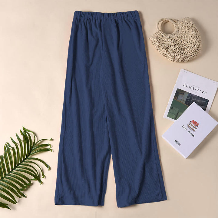 Pantalon droit décontracté en velours côtelé Buddha Stones pour femme avec poches - image 28