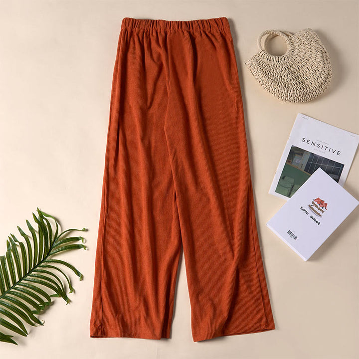 Pantalon droit décontracté en velours côtelé Buddha Stones pour femme avec poches - image 35