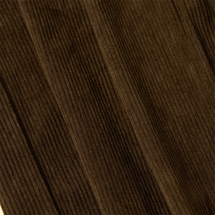 Pantalon large en velours côtelé uni et polyester Buddha Stones pour femme, avec boutons et poches - image 6