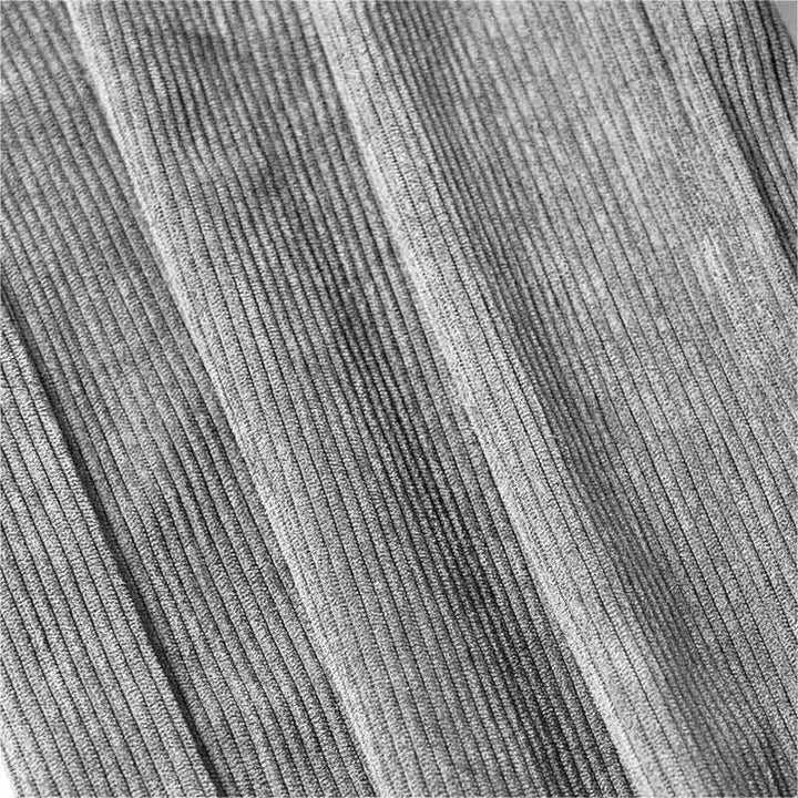 Pantalon large en velours côtelé uni et polyester Buddha Stones pour femme, avec boutons et poches - image 15