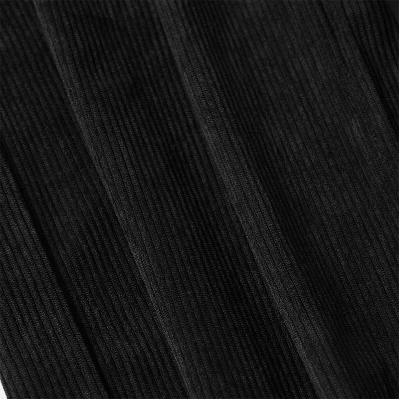 Pantalon large en velours côtelé uni et polyester Buddha Stones pour femme, avec boutons et poches - image 27