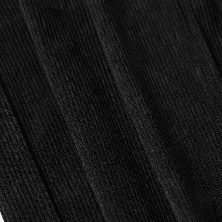 Pantalon large en velours côtelé uni et polyester Buddha Stones pour femme, avec boutons et poches - image 27