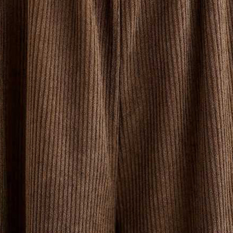 Pantalon Buddha Stones en velours côtelé pour femme, couleur unie, longueur cheville, design simple, avec poches, collection hiver - image 12