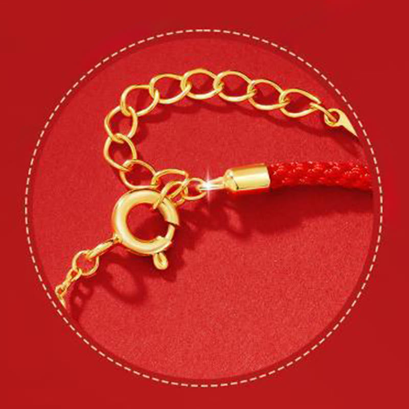 Bracelet en argent sterling 925 et zircons rouges, jade Hetian de Buddha Stones , année du cheval - image 11