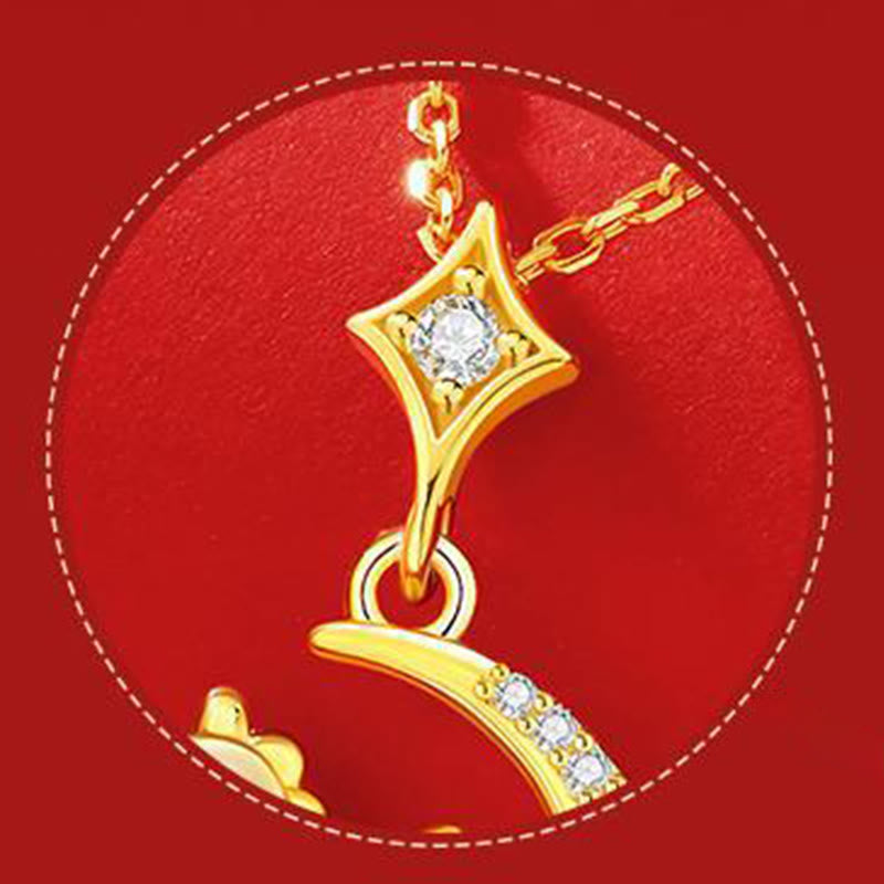 Collier pendentif en argent sterling 925, jade Hetian et zircon, Buddha Stones et symbole de l'année du Cheval - image 9