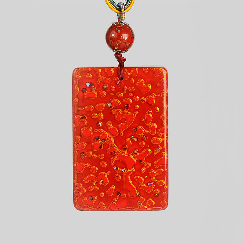 Collier pendentif de protection en bois de santal, laqué et orné de Buddha Stones, réalisé à la main. - image 10