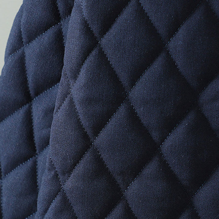 Veste à manches longues pour femme en coton épais, patchwork ethnique à boutons grenouille et Buddha Stones, avec poches - image 4