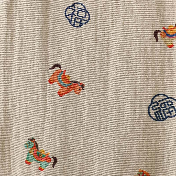 Veste épaisse à manches longues en coton pour femme, ornée d'un motif de cheval Fu et de Buddha Stones. - image 12