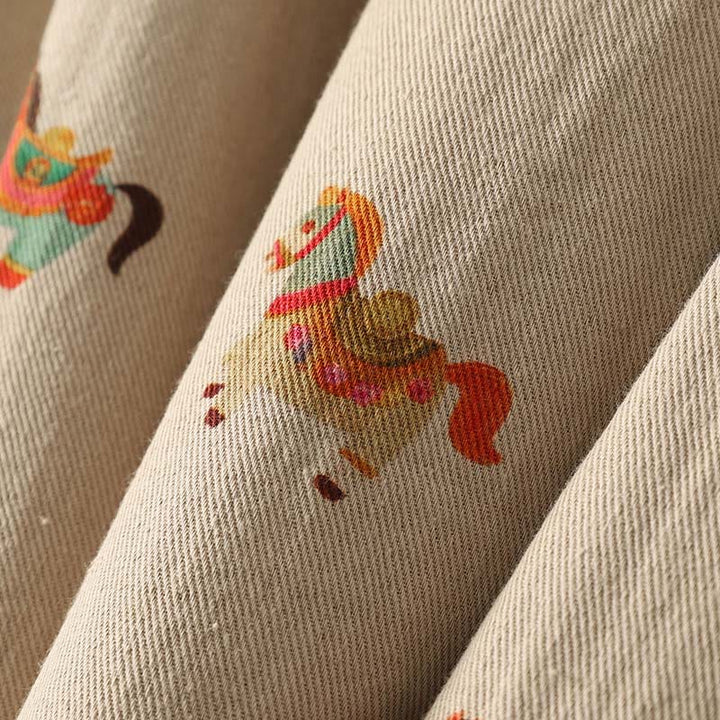 Veste épaisse à manches longues en coton pour femme, ornée d'un motif de cheval Fu et de Buddha Stones. - image 14