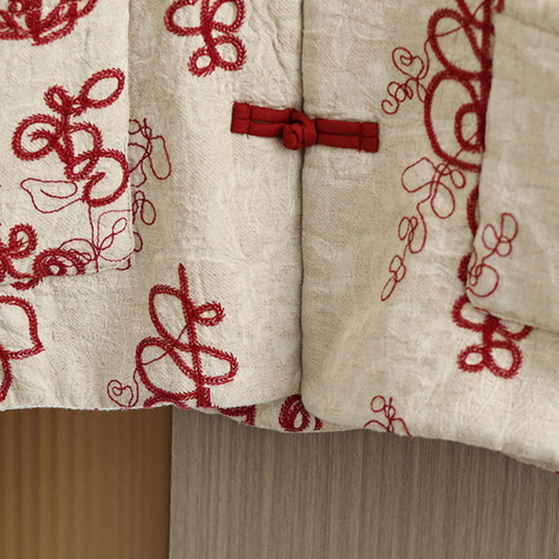 Veste d'hiver pour femme Buddha Stones, manches longues, col montant, boutons brandebourg, matelassée en coton, avec poches - image 5