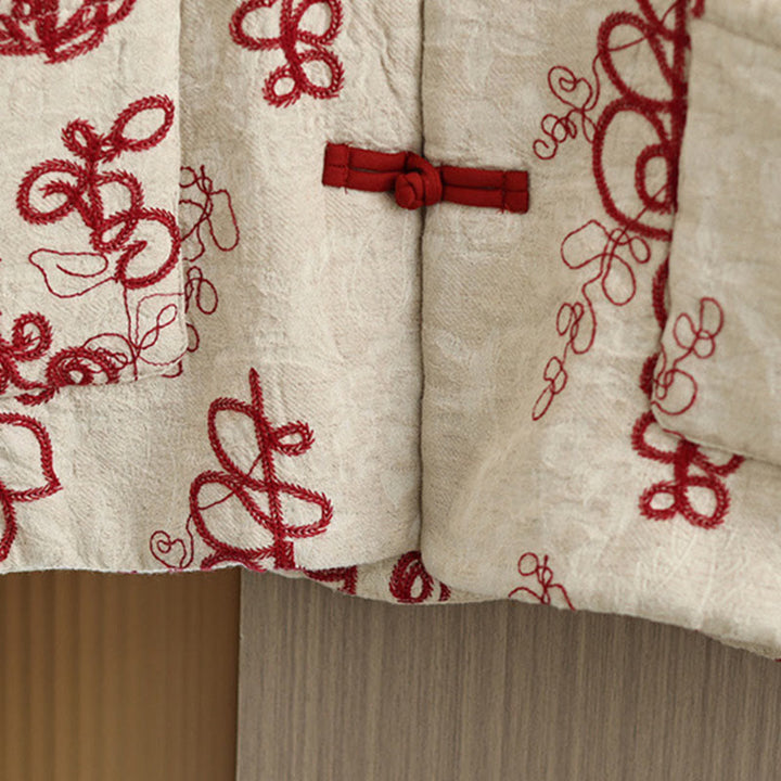 Veste d'hiver pour femme Buddha Stones, manches longues, col montant, boutons brandebourg, matelassée en coton, avec poches - image 5