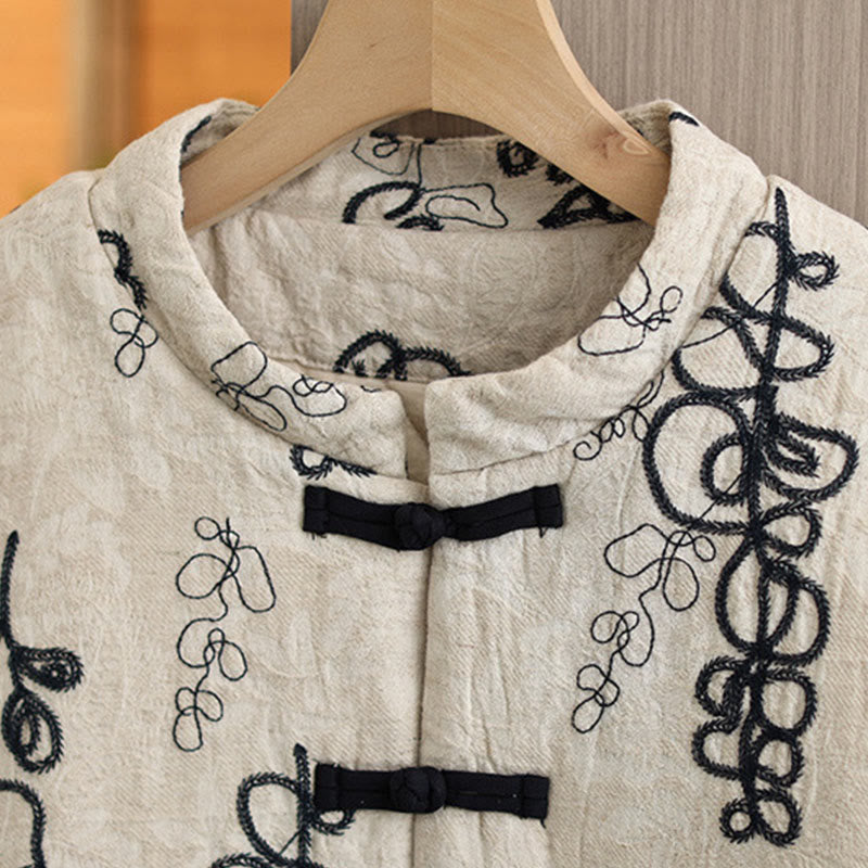 Veste d'hiver pour femme Buddha Stones, manches longues, col montant, boutons brandebourg, matelassée en coton, avec poches - image 20