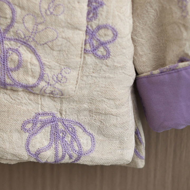 Veste d'hiver pour femme Buddha Stones, manches longues, col montant, boutons brandebourg, matelassée en coton, avec poches - image 17