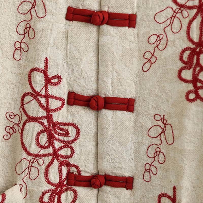 Veste d'hiver pour femme Buddha Stones, manches longues, col montant, boutons brandebourg, matelassée en coton, avec poches - image 2