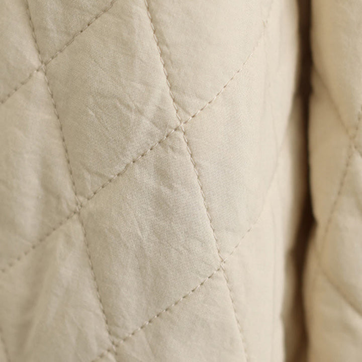 Veste d'hiver pour femme Buddha Stones, manches longues, col montant, boutons brandebourg, matelassée en coton, avec poches - image 21