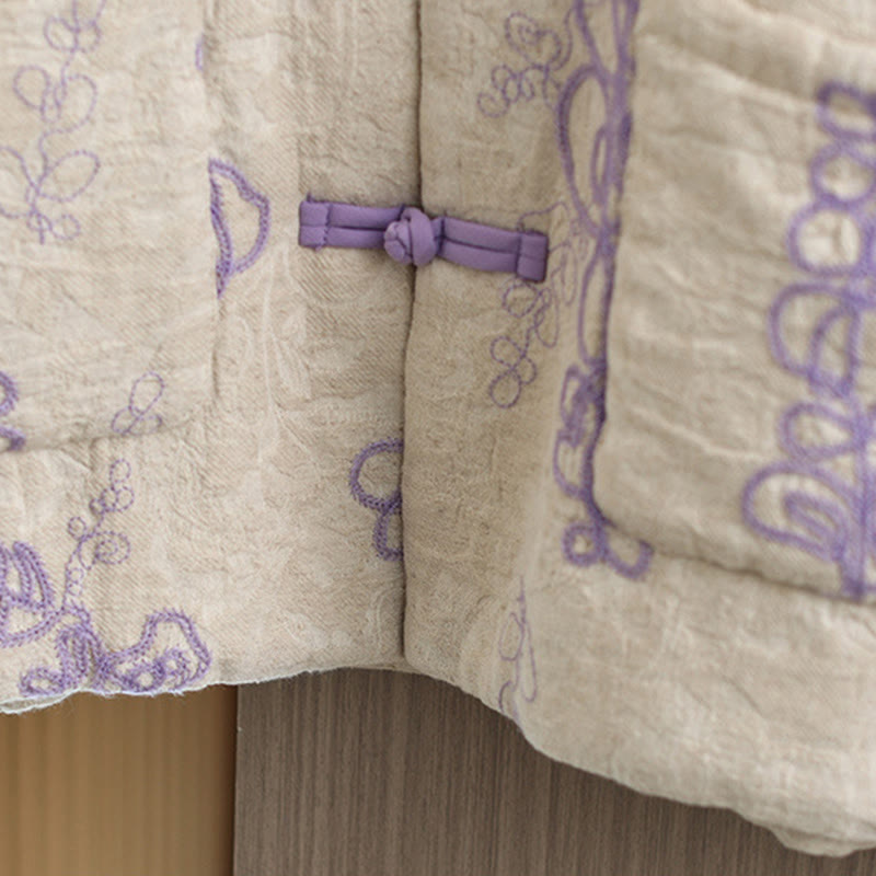 Veste d'hiver pour femme Buddha Stones, manches longues, col montant, boutons brandebourg, matelassée en coton, avec poches - image 18