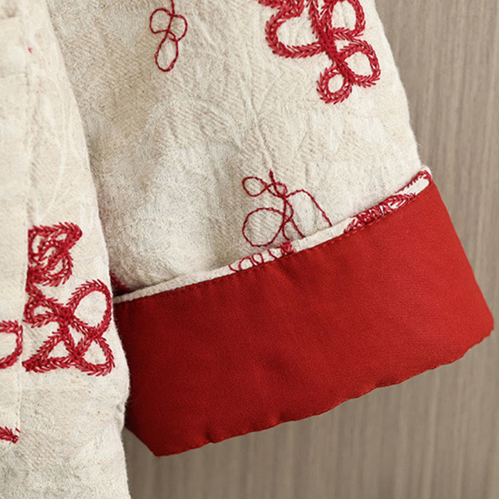 Veste d'hiver pour femme Buddha Stones, manches longues, col montant, boutons brandebourg, matelassée en coton, avec poches - image 4