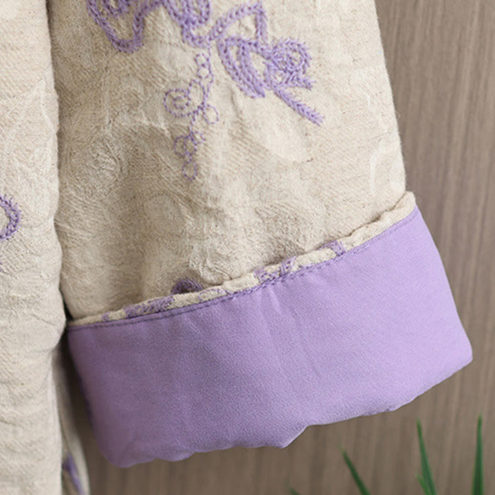 Veste d'hiver pour femme Buddha Stones, manches longues, col montant, boutons brandebourg, matelassée en coton, avec poches - image 16