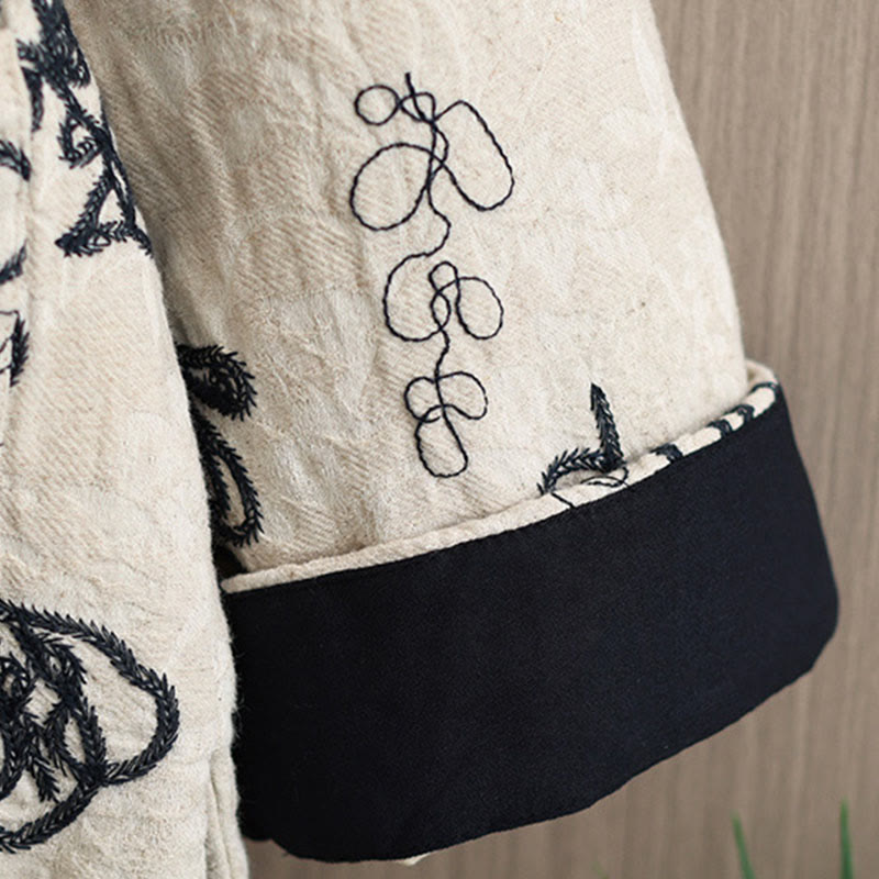 Veste d'hiver pour femme Buddha Stones, manches longues, col montant, boutons brandebourg, matelassée en coton, avec poches - image 24