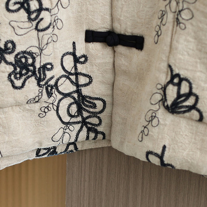 Veste d'hiver pour femme Buddha Stones, manches longues, col montant, boutons brandebourg, matelassée en coton, avec poches - image 25