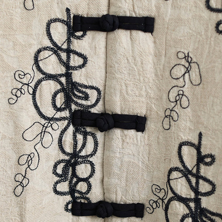 Veste d'hiver pour femme Buddha Stones, manches longues, col montant, boutons brandebourg, matelassée en coton, avec poches - image 22