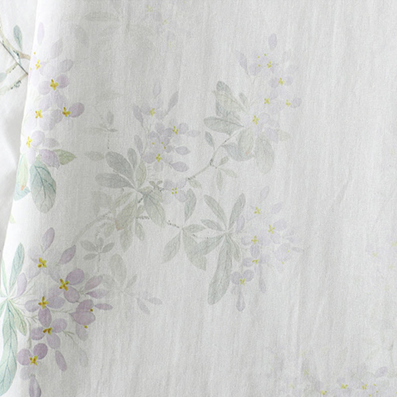 Veste en coton à manches longues et boutons brandebourg pour femme, motif floral imprimé Buddha Stones - image 6