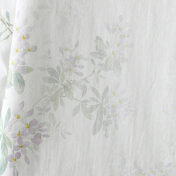 Veste en coton à manches longues et boutons brandebourg pour femme, motif floral imprimé Buddha Stones - image 6