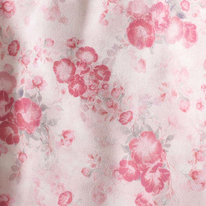 Veste à manches longues en coton à imprimé floral rose clair Buddha Stones pour femme, avec boutons brandebourg. - image 6