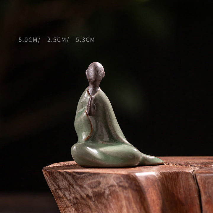 Buddha Stones Petite statue de Bouddha informe en céramique, décoration zen pour la maison 5*2,5*5,3cm - Bouddha 5*2,5*5,3 cm - image 0