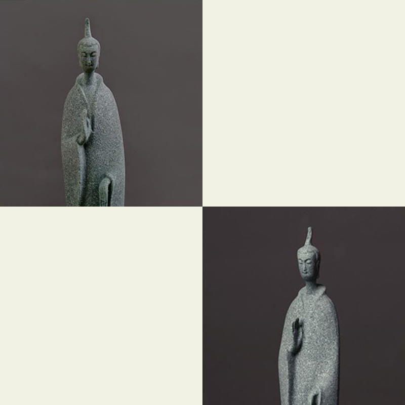 Statue de Bouddha en pierre, en Buddha Stones, pour la méditation ou la décoration intérieure (3,8 x 6,5 x 17 cm). - image 2