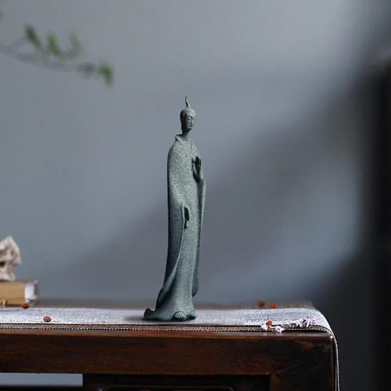 Statue de Bouddha en pierre, en Buddha Stones, pour la méditation ou la décoration intérieure (3,8 x 6,5 x 17 cm). - image 1