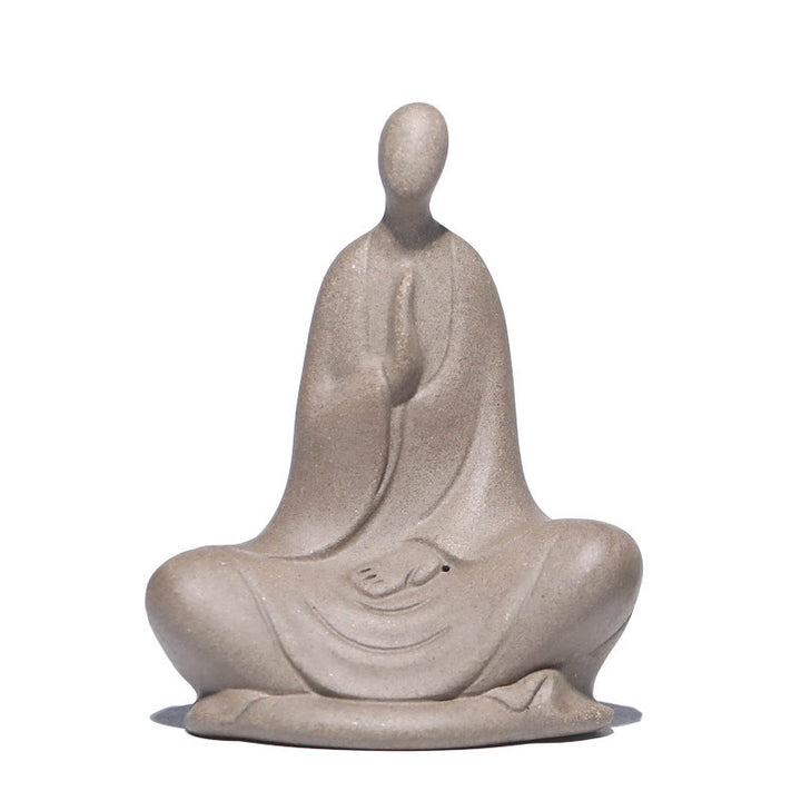 Statue de Buddha Stones en céramique sans forme, décoration d'intérieur zen, 5 x 2,5 x 5,3 cm - image 5