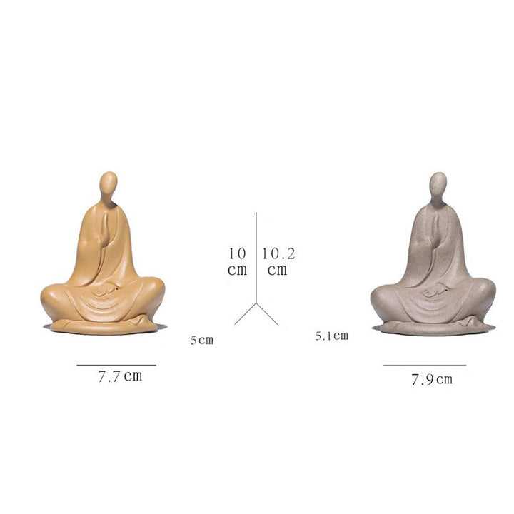 Statue de Buddha Stones en céramique sans forme, décoration d'intérieur zen, 5 x 2,5 x 5,3 cm - image 14