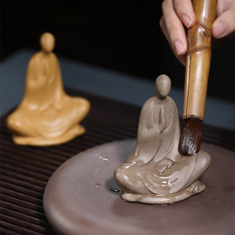 Statue de Buddha Stones en céramique sans forme, décoration d'intérieur zen, 5 x 2,5 x 5,3 cm - image 11