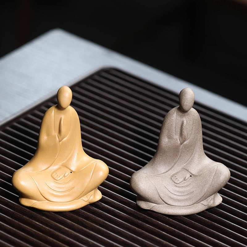 Statue de Buddha Stones en céramique sans forme, décoration d'intérieur zen, 5 x 2,5 x 5,3 cm - image 13