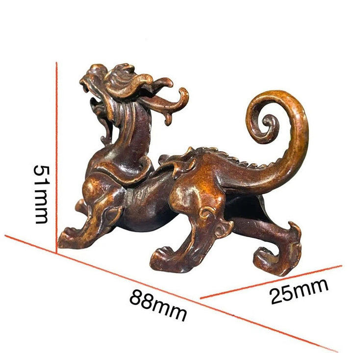 Buddha Stones Feng Shui Petite PiXiu en alliage, porte-bonheur et richesse, 9,2 x 2,4 x 5,2 cm - image 11